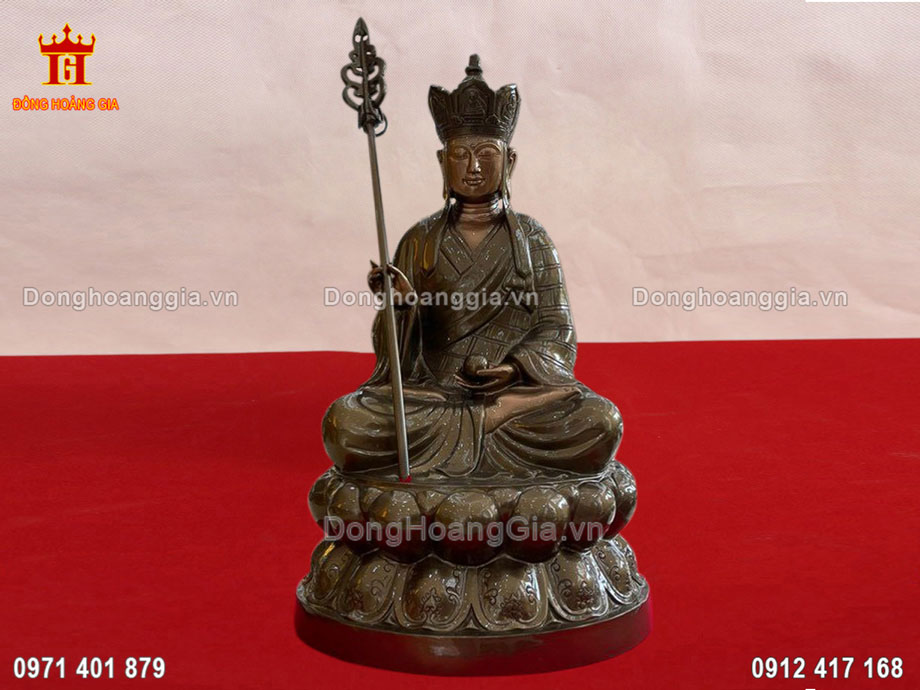 Đúc Tượng Địa Tạng Bằng Đồng Làm Màu Giả Cổ Thờ Tại Gia