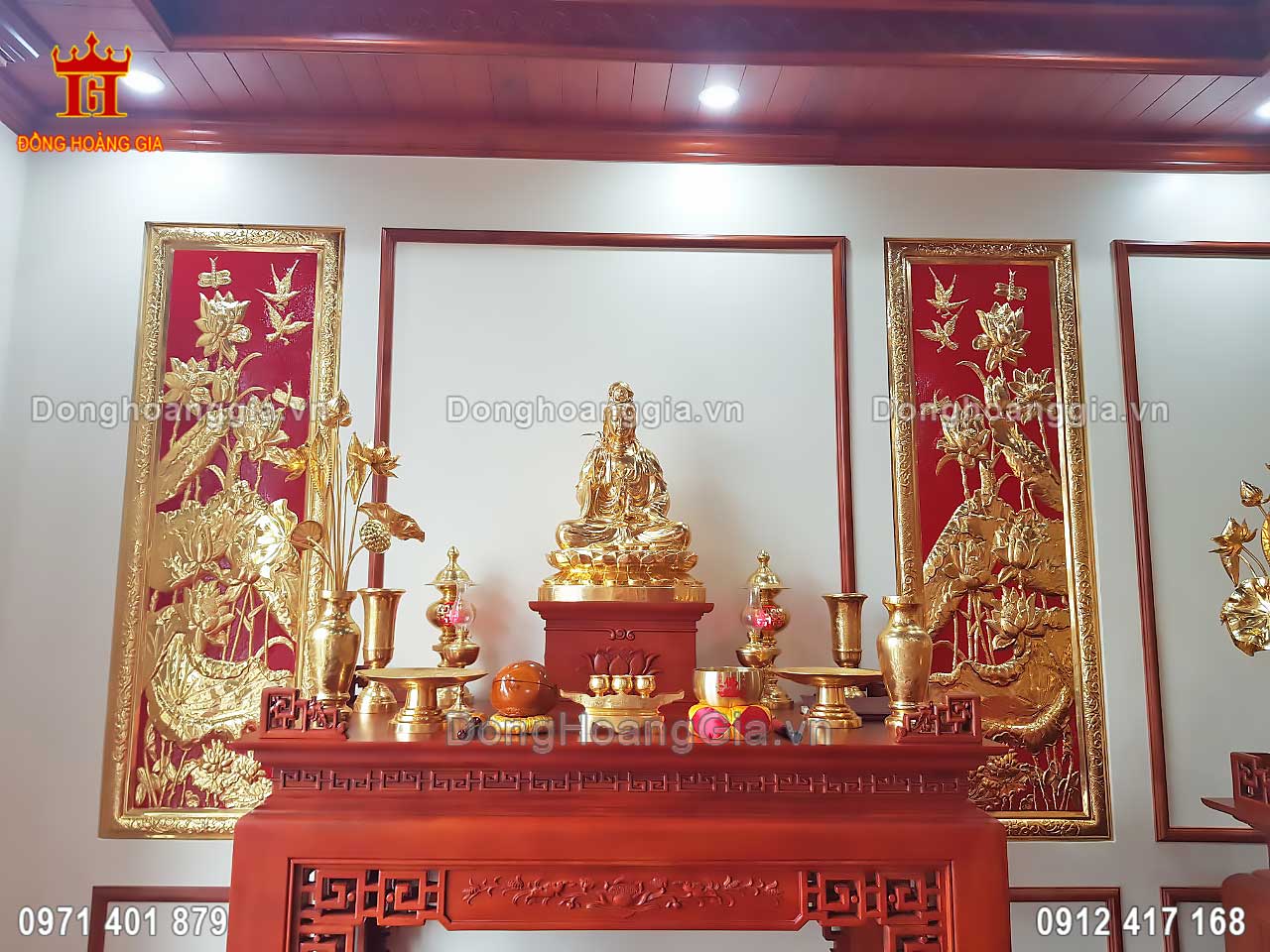 Lắp Đặt Phòng Thờ Cúng Phật Đẹp, Sang Trọng - SP1528