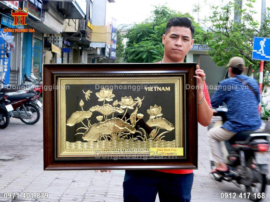 Quà Tặng Tranh Hoa Sen Bằng Đồng Ý Nghĩa Dành Cho Đối Tác