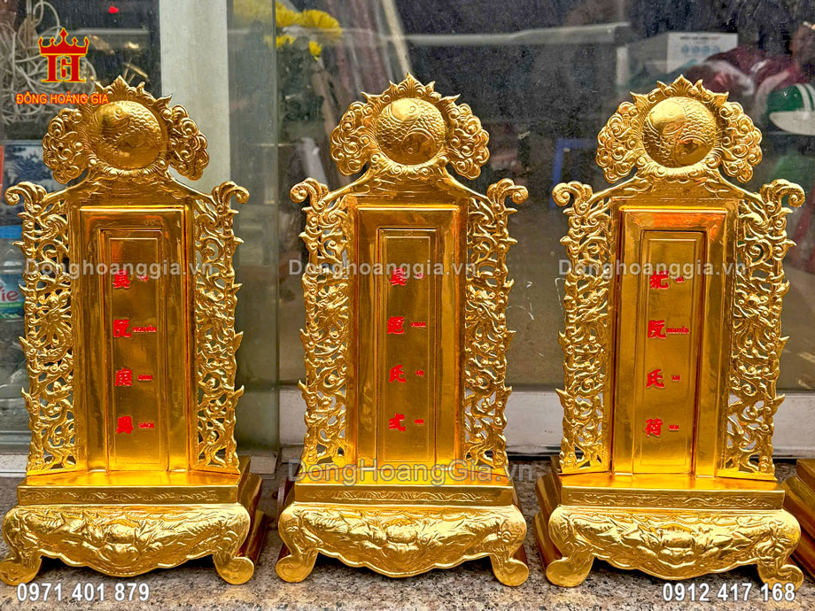 Tổng Hợp Những Mẫu Bài Vị Bằng Đồng Mạ Vàng Cao Cấp