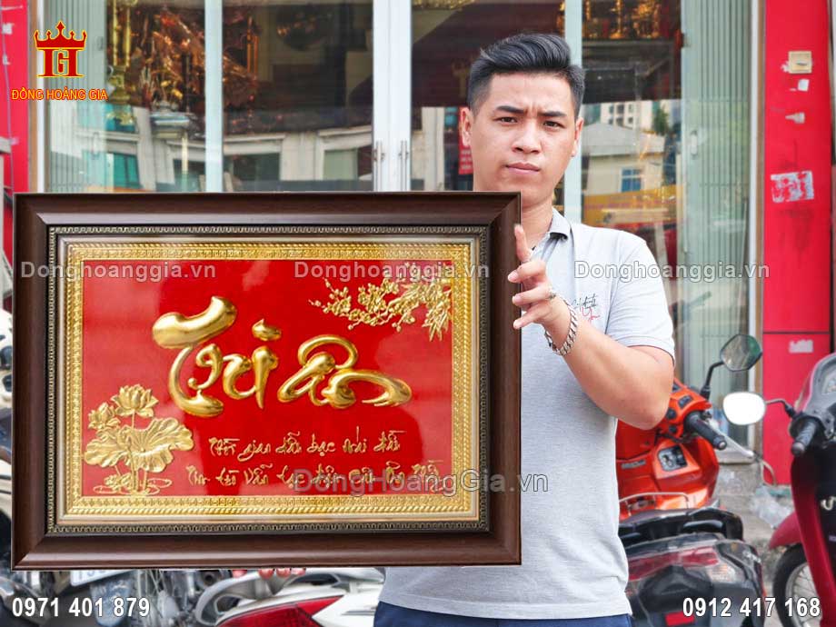 Tranh Chữ Tri Ân Mạ Vàng 24K Quà Tặng Thầy Cô 20-11 Ý Nghĩa