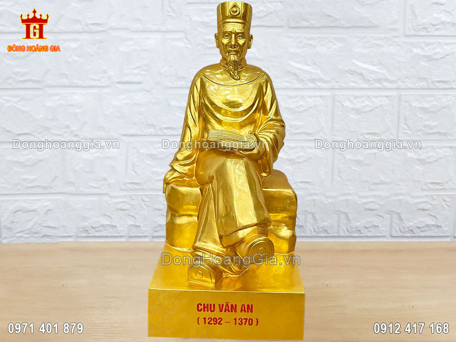 Tượng Chu Văn An Bằng Đồng Mạ Vàng 24K Đúc Theo Yêu Cầu