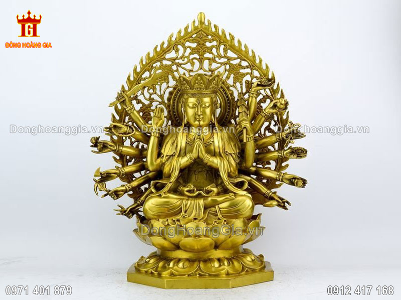 Tượng Chuẩn Đề Bồ Tát Bằng Đồng Vàng Đúc Theo Yêu Cầu