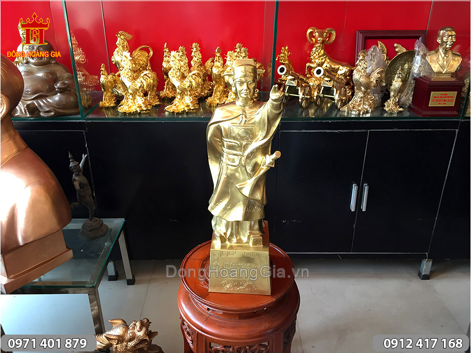 Tượng đồng Lý Thường Kiệt chỉ tay cao 50cm