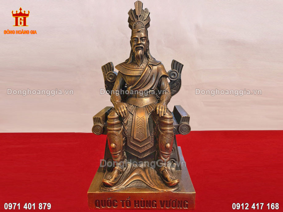 Hoàn Thiện Pho Tượng Hùng Vường Bằng Đồng Hun Giả Cổ